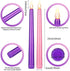 Honoson 4 Pieces LED Flameless Advent Candle Set Purple and Pink Advent Taper Candles for Christmas Advent Rituals, Casting Chimes, Spells