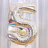 2pcs 40 Inch Number Balloon Foil Balloons Number 15 Jumbo Giant Balloons Prom Balloon Mylar Huge Number Balloon for Birthday Party Decoration Wedding Anniversary, XXXL Silver 15 Number Balloon