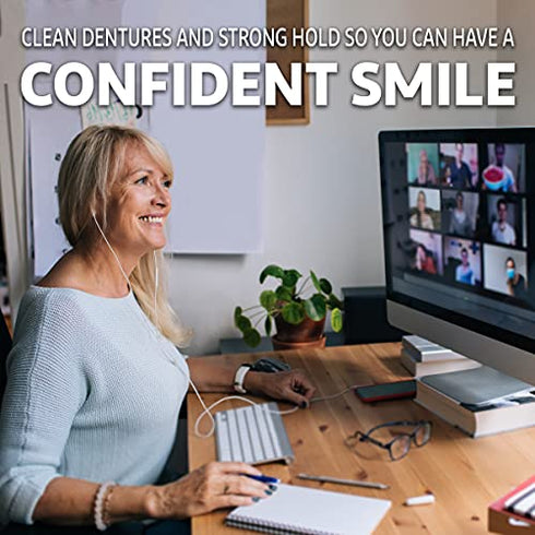 Polident Smokers Antibacterial Denture Cleanser Effervescent Tablets - 120Ct