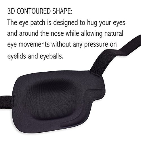 FCAROLYN 3D Eye Patch - Pack of 2 (Left Eye)