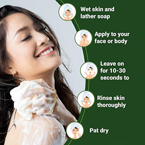 Tea Tree Oil Soap Bar for Face & Body, 4oz – Antifungal Antiseptic Natural Remedy Tea Tree Skin Cleanser – Pure Essential Oil Infused Skincare Cleansing Anti Fungal Bar Soap for Fungus, Ringworm, Acne – Tea Tree Face Wash Made in USA