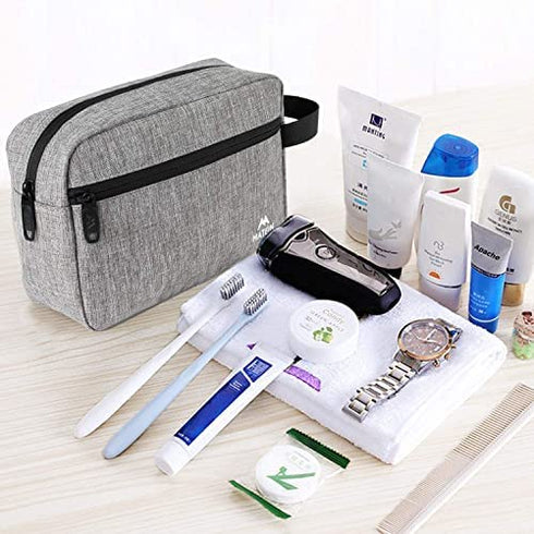 Toiletry Bag for Men (2 Packs), Waterproof Dopp Kit Bathroom Shaving Bag for Toiletries, Small Accessories Small Cosmetics & Makeup Organizer for Traveling