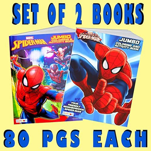 Spider-man Coloring & Activity Book Set 2 Books