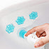 Simple Life Toilet Bowl Cleaner, Fresh Flower Gel Stamps, Stops Limescale and Stains with Air Freshening Scent, Deodorizing Clean (32 Stamps, Blue & Green)