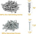 KURUI #8 Zinc Self-Drilling Drywall Anchors, 60PCs Hollow Metal Wall Anchors and Screws Kit, 30 Heavy Duty Anchors + 30#8 x 1-1/4'' Screws, 50-75LB Hanging and Mounting