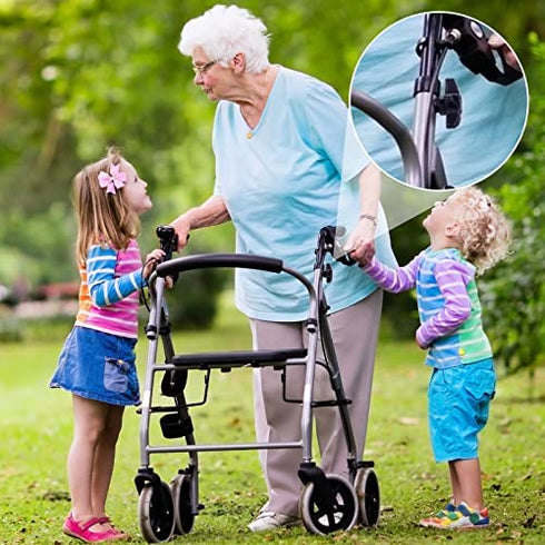 Replacement Arm Adjustment Knobs for Rollators Walker Replacement Parts Guardian Walker Parts M6 Track Bolt Set T Bolt with Black Threaded Star Knobs and Washers for Rolling Walkers (2)