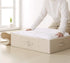 iwill CREATE PRO Underbed Storage Cube with Lid, Underbed Shoe Organizer Basket, Garment Storage Boxes, Beige