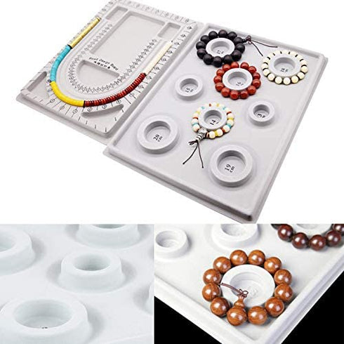 2 Pieces Beading Boards Bead Design Trays Necklace Bracelet Beading Jewelry Design Mats for DIY Jewelry Making