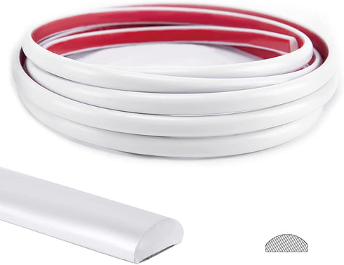 Art3d 10 Ft Peel and Stick Trim for Backsplash Tile Edge, Self-Adhesive Liner for Corner Decor in White