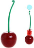 Creative Toilet Brush with Holder Bowl&Long Handle, Household Bathroom Cleaning Tool Cleaner and Base for Storage&Organization, Thick Bristle for Deep Clean-Rust Resistant Leakproof-Red Cherry Shape