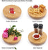 kowanii Sugar Cake Cookie Decorating Supplies Tools Kit Set, 7 inch Bamboo Cookie Turntable, Small Kitchen Lazy Susan Turntable for Table Organizer Wood Baking Tools Bakeware