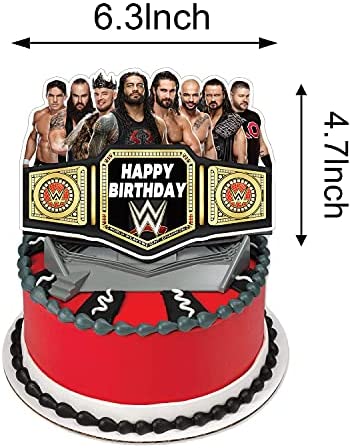 Wrestling Party Supplies Birthday Wrestling Party Decorations Set Include Banner Balloons Cake Tops