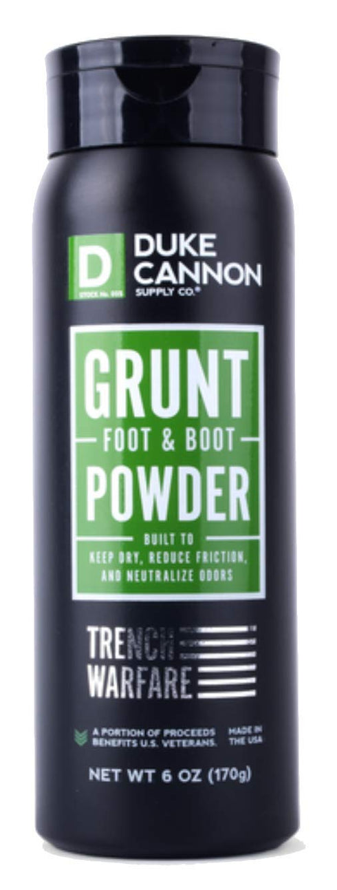 Duke Cannon Grunt Powder Boot/Foot Powder 6 oz. 1 pk