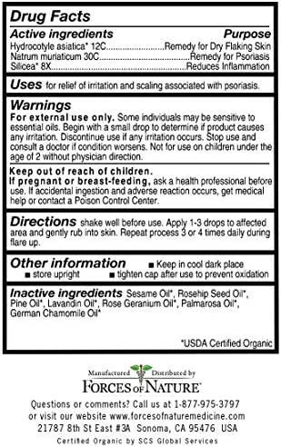 Forces of Nature -Natural, Organic Psoriasis Relief (11ml) Non GMO