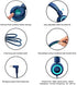Kids Headphones - noot products K11 Foldable Stereo Tangle-Free 3.5mm Jack Wired Cord On-Ear Headset for Children/Teens/Boys/Girls/Smartphones/School/Kindle/Airplane Travel/Plane/Tablet (Navy/Teal)