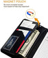 Server Book with Zipper and Magnetic Pocket Waitress Book Waiter Book Wallet Restaurant Waitstaff Organizer Fit Server Apron with Money Pocket 4.7" X 9" (Big Capacity with Magnetic Closure)