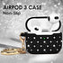 Airpods 3rd Generation Case for Women, Cute Glitter Rhinestone Airpod Gen 3 Cases Hard Cover with Keychain Compatible with Apple Wireless iPod 3rd Charging Case 2021, Black