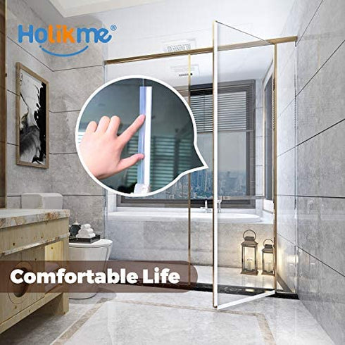 Holikme 1.8”W-33 Feet Weather Stripping Silicone Door Seal Strip Door?Silicone Sealing Sticker Adhesive for Doors?Suitable for Windows, Doors, etc,Transparent