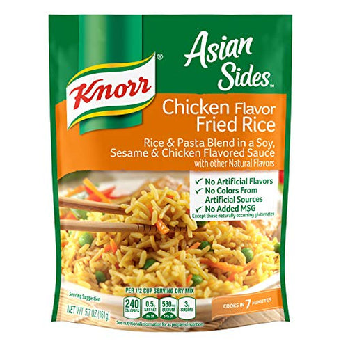 Knorr Asian Sides For a Tasty Rice Side Dish Chicken Fried Rice No Artificial Flavors 5.7 oz 4 Count