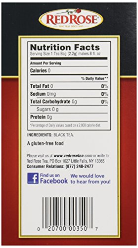 Red Rose Authentic English Breakfast Tea Bags 40 ct