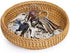 Small Key Bowl for Entryway Table Wicker Decorative Bowls Keys Holder Basket Handmade Woven Display Wall Baskets Rattan Fruit Candy Wallet Storage Organizing Kitchen Countertop (XS: 7.3" Set 1)