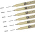 Sakura Pigma 50038 Micron Blister Card Ink Pen Set, Black, 05 6CT