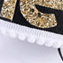 WAOUH Mr Onederful Hat for 1st Birthday - First Birthday Decoration for Baby's, Cake Smash Photo Prop, Glitter Crown for Girl or Boy (Black Golden Crown Hat)