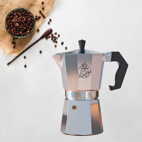 EU Food Grade Classic Stovetop Espresso Maker for Great Flavored Strong Espresso,Italian Style Aluminous Espresso Mocha Pot,Cuban and Greca coffee maker,moka coffee pot,Brewer Percolato