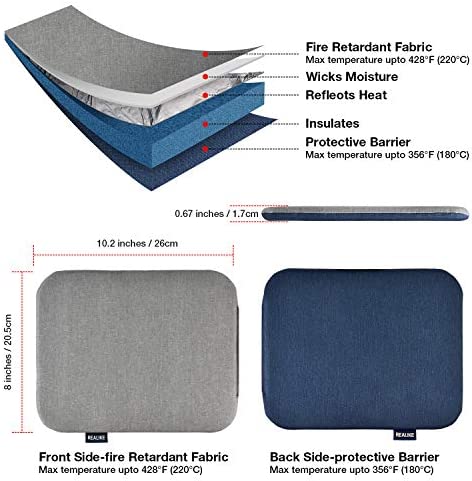 REALIKE Heat Press Mat for Cricut EasyPress Machines(8x10 inch), Easy Press Mat for HTV Craft Vinyl Ironing Insulation Transfer Projects