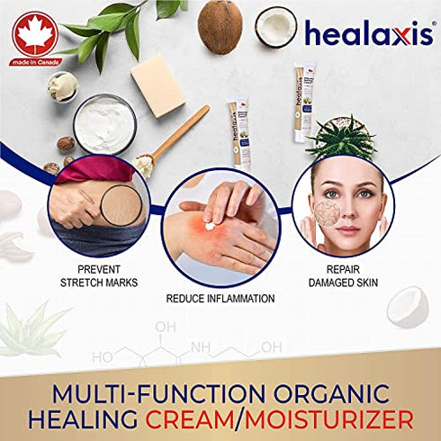 Healaxis Tattoo Aftercare Healing Cream - Premium Tattoo Brightener, Moisturizer for Color Enhancement - Organic Tattoo balm, Vegan Tattoo Care Lotion, Skin Moisturizing & Scar Repair Ointment-30ml