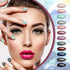 12 Sheets 192 Pieces Press on Nail Stickers Solid Color Full Nail Stickers Adhesive Nail Polish Strips Solid Nail Wraps Decals Strips Manicure Nail Stickers with Nail File for Women (Multicolor)