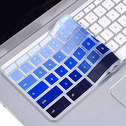 Keyboard Cover for HP 14 inch Chromebook / HP Chromebook 14-db 14-ca 14-ak 14-ca061dx 14-ca064dx / HP Chromebook 14 G2 G3 G4 G5 Keyboard Protector Skin, Gradual Blue