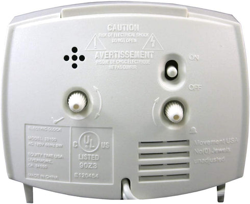 Equity 33100 4 " Electric Analog Alarm Clock