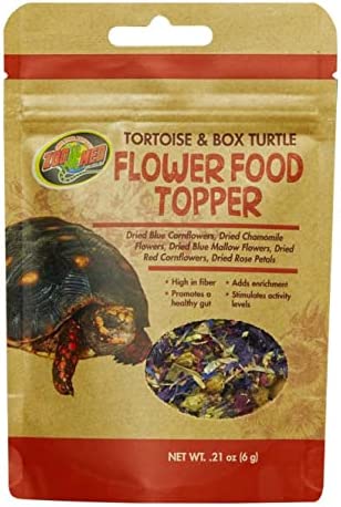 Zoo Med Tortoise & Box Turtle Flower Food Topper 0.21 oz - Pack of 4