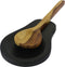 Marbco Marble Spoon Rest, Ladle Holder, Marble Spoon Rest Holder for Stove Kitchen, Heavy Duty, Dishwasher Safe (Design 2, Black)