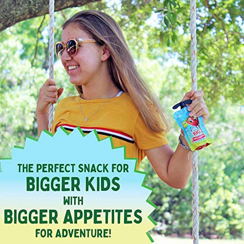 GoGo SqueeZ Big Variety Pack (Apple Strawberry/Pear Cinnamon Vanilla), 4.2 Ounce (10 Pouches), Bigger Than Existing Fruit Pouches, Made from 100% Fruit, Cinnamon, & Vanilla, No Sugar Added