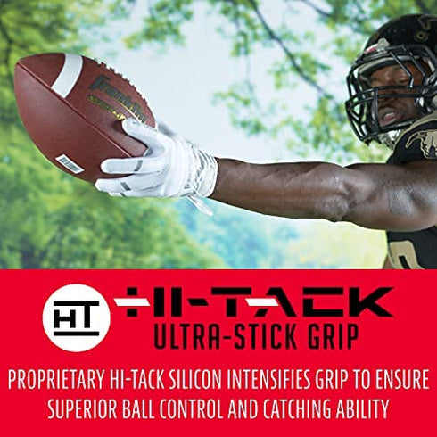 Franklin Sports Football Receiver Gloves - Adult and Youth Football Receiver Gloves - Extra-Grip Premium Football Gloves for All Ages - Hi-Tack - SFIA Approved