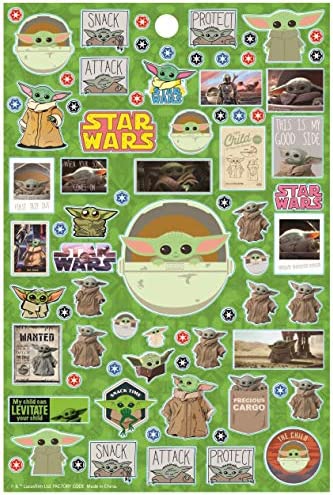 Baby Yoda Star Wars The Mandalorian Sticker Book Pack - Over 300 Stickers