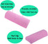 SKYZONAL Memory Foam Bolster Pillow for Neck Back Lumbar Spine Knee Pain Relief Pillow Support Half-Moon?Pink?