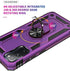 Samsung Galaxy S20 FE 5G case,PUSHIMEI Military Grade Heavy Duty Protection Phone Case Cover with Screen Protector Magnetic Ring Kickstand for Samsung Galaxy S20 FE (Fan Edition)(Purple Military Case)