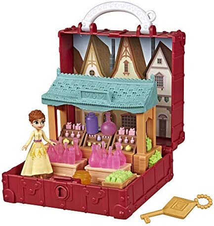 Disney Frozen Pop Adventures Village Set Pop-Up Playset with Handle, Including Anna Small Doll Inspired by The Frozen 2 Movie - Toy for Kids Ages 3 & Up