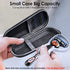 Enerfort Hard EVA Razor Travel Case Compatible with Gillette Men's Razor - Mesh Pocket for 2 Razor Blades + Lightweight Carrying Handle + Durable Zipper (Only Case) (Black)