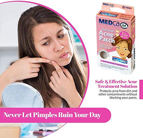Acne Patch - (Pack of 56) Pimple Spot Treatment Hydrocolloid Bandages Absorbing Zit Cover Dots, Heart And Star Shapes by MEDca