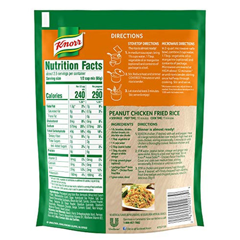 Knorr Asian Sides For a Tasty Rice Side Dish Chicken Fried Rice No Artificial Flavors 5.7 oz 4 Count