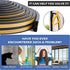 33Feet Long Weather Stripping for Door,Insulation Weatherproof Doors and Windows Seal Strip,Collision Avoidance Rubber Self-Adhesive Weatherstrip,(2 Rolls,16.5Ft/10m Each,Black)
