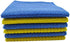 Microfiber Dish Cloth Kitchen Cleaning Rags with Net Poly Scour Side for Washing 12" x 12" 6 Pack (Green and Blue)