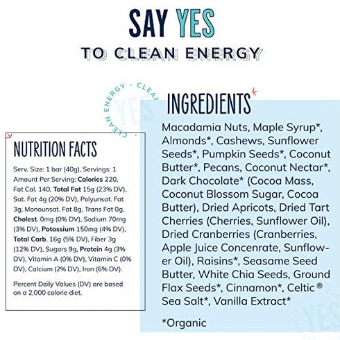 The YES Bar YES Bar – Macadamia Chocolate – Plant Based Protein, Decadent Snack Bar – Vegan, Paleo, Gluten Free, Dairy Free, Low Sugar, Healthy Snack, Breakfast, Low Carb, Keto Friendly (Pack of 6)