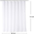 WellColor Extra Wide Shower Curtain Liner 84 x 72 Inch,Fabric Shower Curtain Liner for Bathroom Curtain,Hotel Quality,Water Repellent, White
