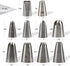 Kayaso Cake Decorating Icing Piping Tip Set, 10 X-large Decorating Tips Stainless Steel Plus 20 Disposable Pastry Bags