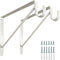Kunzye 2 Pack of Heavy Duty Closet Shelf and Rod Bracket, White Closet Shelf Bracket with Rod Support Great for Both Shelf Storage and Closet Rod